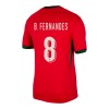 Original Trikotsatz Portugal B. Fernandes 8 Heimtrikot EURO 2024 Für Kinder